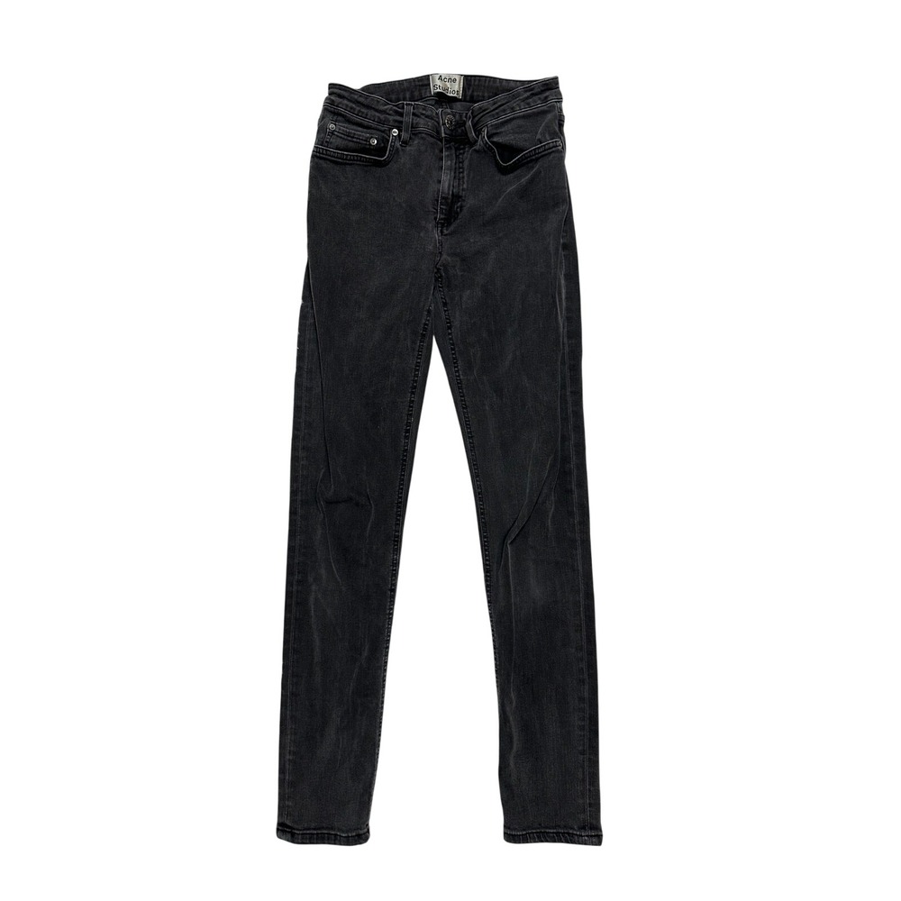 Acne Studios Skin 5 Used Black High Rise Skinny Jeans Womens Size 27/32